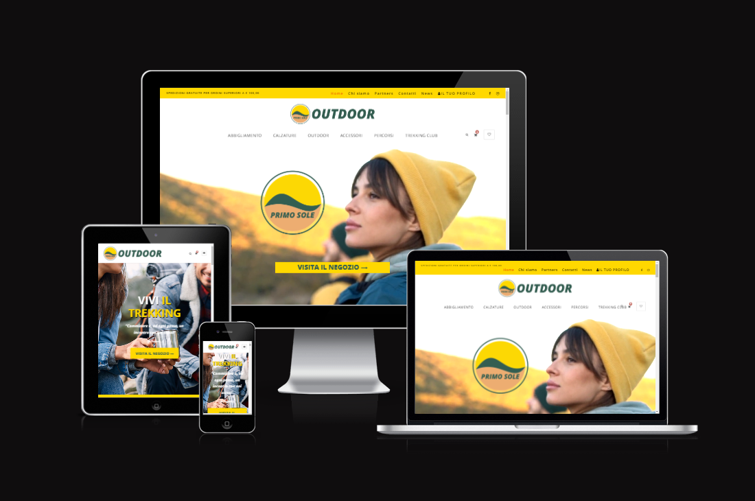 Realizzazione siti E-Commerce professionali per Vendita online di Abbigliamento da Trekking e Outdoor - Web Agency Grosseto Vulcano Comunicazione