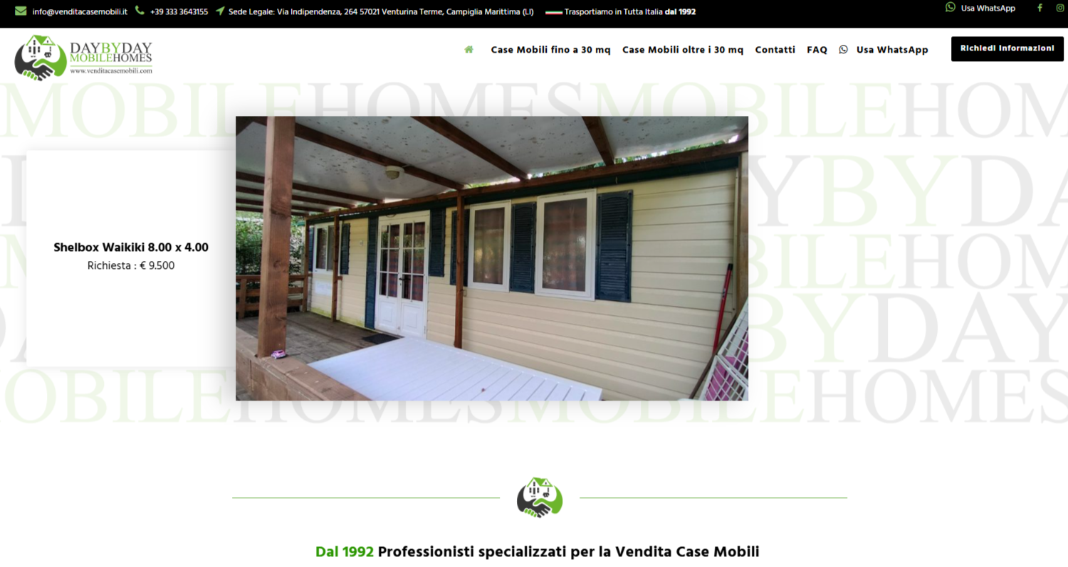 Sito Web E-commerce Catalogo - vista desktop - agenzia web Vulcano Comunicazione