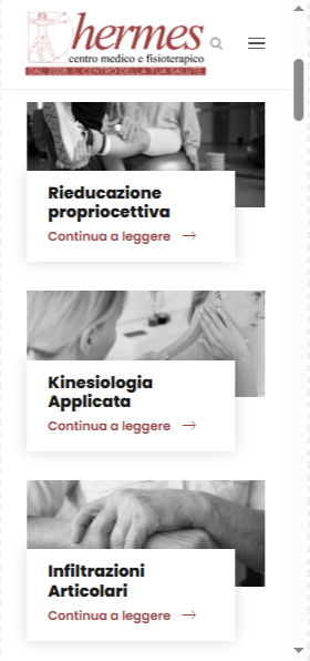 Sviluppo Sito web per Centro Medico Hermes a cura dell'agenzia web a Grosseto - Vulcano Comunicazione