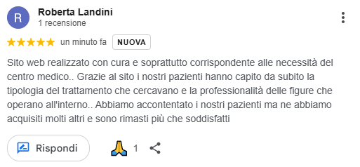 recensione del centro medico HERMES per lavoro di sviluppo sito web a cura dell'agenzia Web a Grosseto - Vulcano Comunicazione