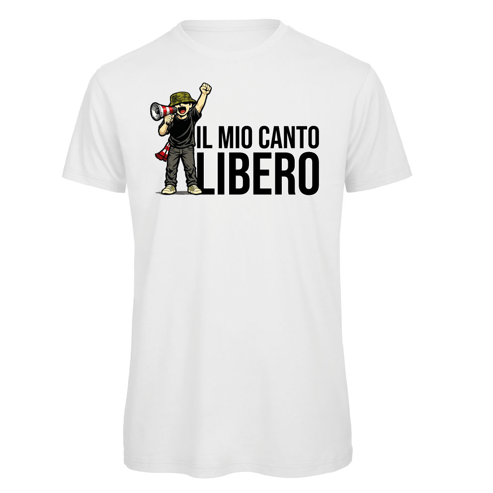 T-Shirt Leopoldo Il mio Canto Libero - Sei Tu - Ultras Maremmano - Grosseto BiancoRossi 1912