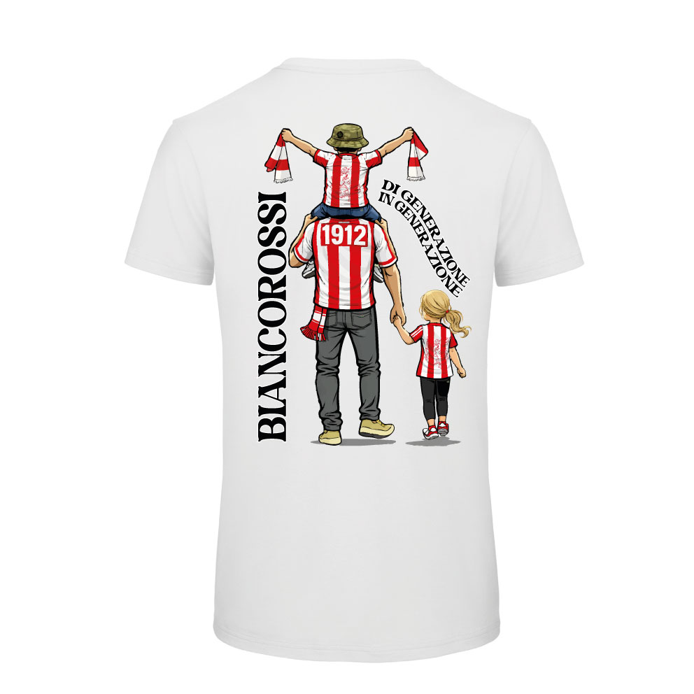 T-Shirt Leopoldo Biancorossi di Generazione in Generazione