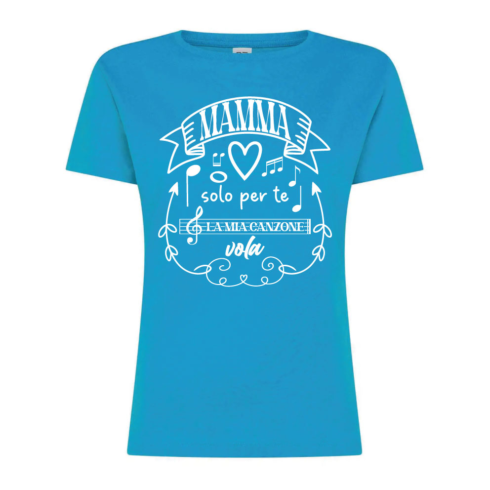 Idea regalo festa della Mamma Grosseto, Tshirt MAMMA SOLO PER TE LA MIA CANZONE VOLA - dedica una t-shirt a Mamma. Online e in negozio The Shop Vulcano, Centro storico Grosseto