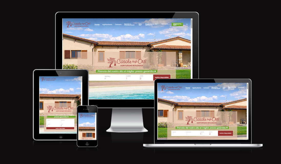 Realizzazione Sito Web Agriturismo Casale degli Orti - Agenzia Web Vulcano Comunicazione