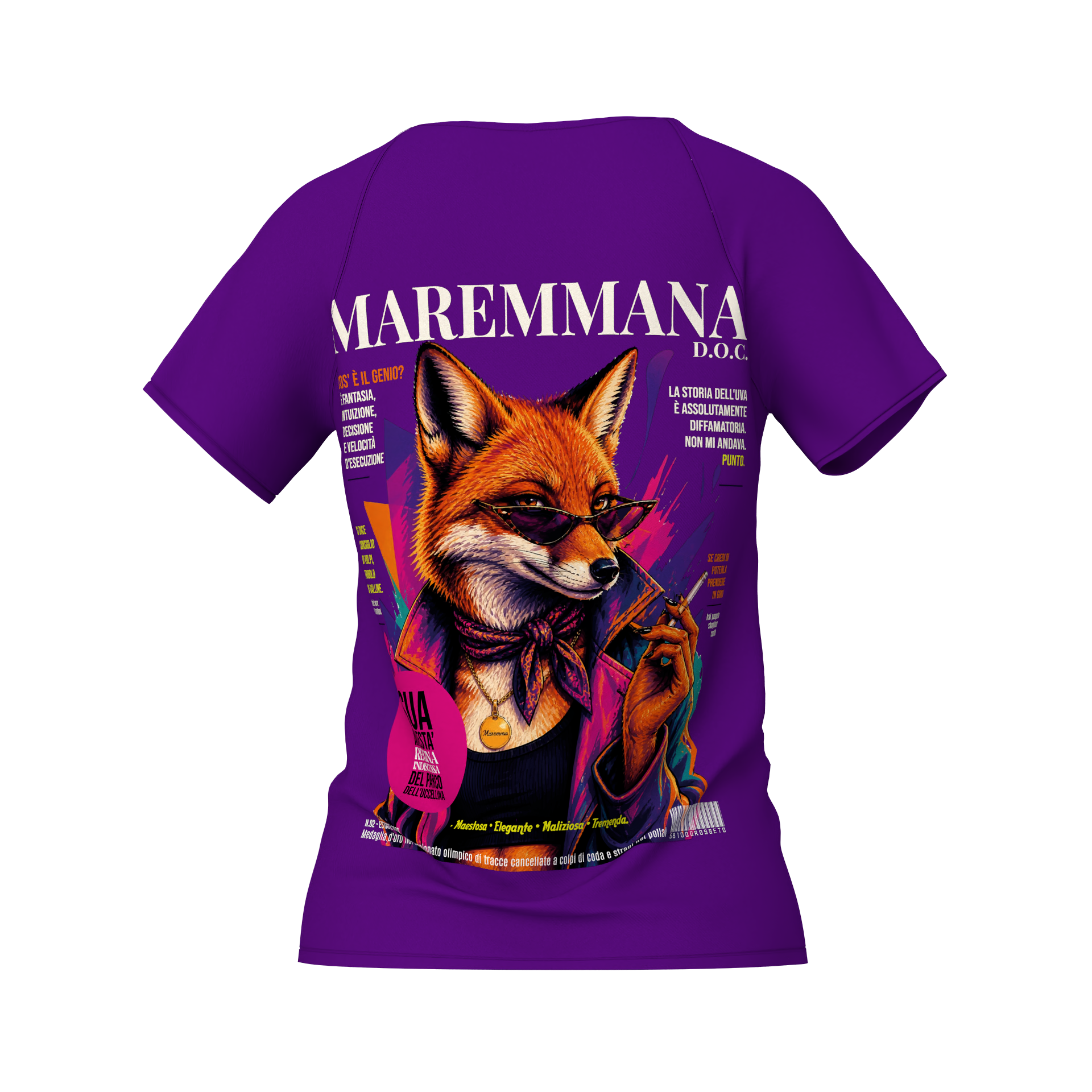 T SHIRT MAREMMANO DOC - VOLPE REGINA INDISCUSSA DEL PARCO DELL'UCCELLINA